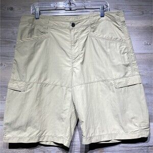 The North Face Cargo Shorts Men’s 36 Khaki Beige Hiking Outdoor Fishing Nylon